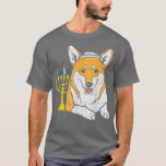 Jewish Corgi Dog Menorah Hanukkah Pajamas Chanukah T-Shirt<br><div class="desc">Jewish Corgi Dog Menorah Hanukkah Pajamas Chanukah PJs .</div>