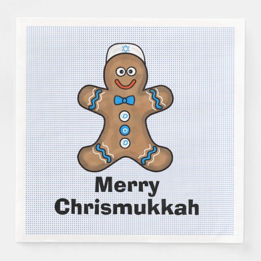 Jewish Gingerbread Man Chrismukkah Napkins Serviette (Vorderseite)