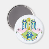 Jewish Hamsa Magnet (Vorderseite/Rückseite)