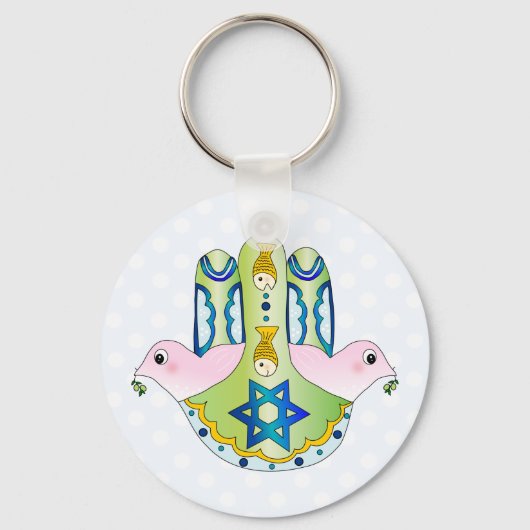 Jewish Hamsa Schlüsselanhänger (Vorderseite)