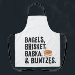 Jewish Hanukkah Bagels Brisket Bakka Blintzes Gesc Schürze<br><div class="desc">hanukkah, passover, jiddisch, chanukah, jüdisch, menorah, jew, gift, geburtszeit, latke</div>
