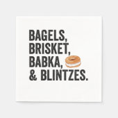 Jewish Hanukkah Bagels Brisket Bakka Blintzes Gesc Serviette (Vorderseite)