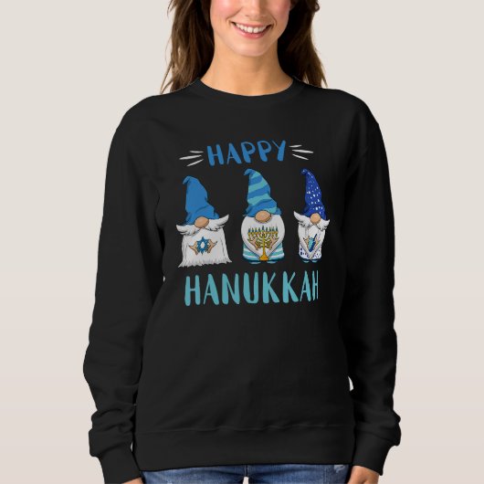 Jewish Hanukkah Gnome Menorah 2022 Happy Hanukkah Sweatshirt (Vorderseite)