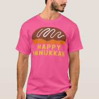 Jewish Holiday Chanukah Sufganiyah Saying Happy Ha