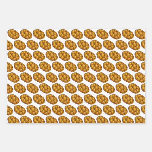 Jewish Holidays Hanukkah Latke Challah Sufganiyah Geschenkpapier Set (Vorderseite 3)