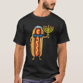 Jewish Hotdog Funny Food Hanukkah Pajamas Chanukah T-Shirt (Vorderseite)