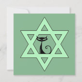 Jewish Kitty Star von David Hanukkah Einladung (Vorderseite)