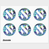 Jewish Language Project Logo Alef WatercoloSticker Runder Aufkleber (Blatt)