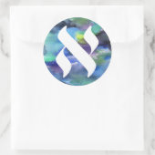 Jewish Language Project Logo Alef WatercoloSticker Runder Aufkleber (Tasche)