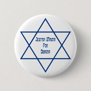 Jewish Mama für Obama Lg Star Buttons