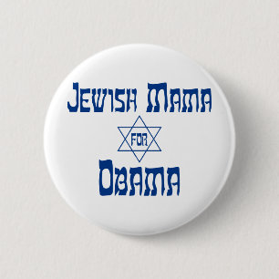 Jewish Mama für Obama Star Buttons
