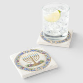Jewish marble coaster steinuntersetzer (Seitenansicht)