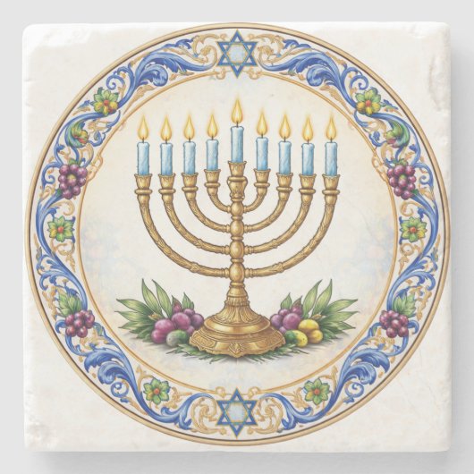 Jewish marble coaster steinuntersetzer (Vorderseite)