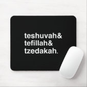 Jewish New Year Yom Kippur Teshuvah Tefillah Tzeda Mousepad (Mit Mouse)