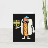 Jewish Pjs Hotdog Funny Food Hanukkah Pajamas Chan Karte (Vorderseite)