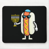 Jewish Pjs Hotdog Funny Food Hanukkah Pajamas Chan Mousepad (Vorne)
