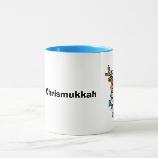 Jewish Reindeer Wearing Yarmulke Chrismukkah Tasse (Zentrum)