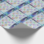 Jewish Sabbath Greetings Around the World Sticker Geschenkpapier (Ecke)