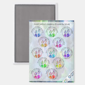Jewish Sabbath Greetings Around the World Sticker Magnet (Vorderseite/Rückseite)