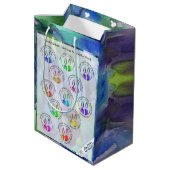 Jewish Sabbath Greetings Around the World Sticker Mittlere Geschenktüte (Rückseite Schrägansicht)