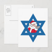 JEWISH SANTA FEIERTAGSPOSTKARTE (Vorne/Hinten)