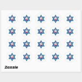 JEWISH SANTA RUNDER AUFKLEBER (Blatt)