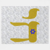 JEWISH SIGN OF LIFE Fleece Blanket (Vorderseite (Horizontal))