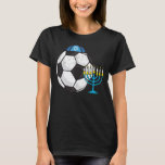 Jewish Soccer Footbal Menorah Hanukkah Chanukah Sp T-Shirt<br><div class="desc">Jüdische Fußballschuhe Menorah Hanukkah Chanukah Sportboten 1</div>