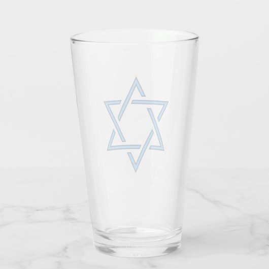 Jewish Star Design Drink Glass Glas (Rückseite)