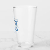 Jewish Star Design Drink Glass Glas (Links)