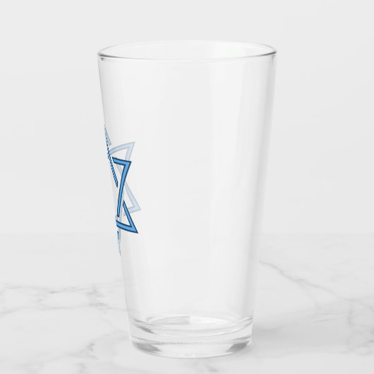 Jewish Star Design Drink Glass Glas (Links)