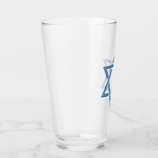Jewish Star Design Drink Glass Glas (Rechts)