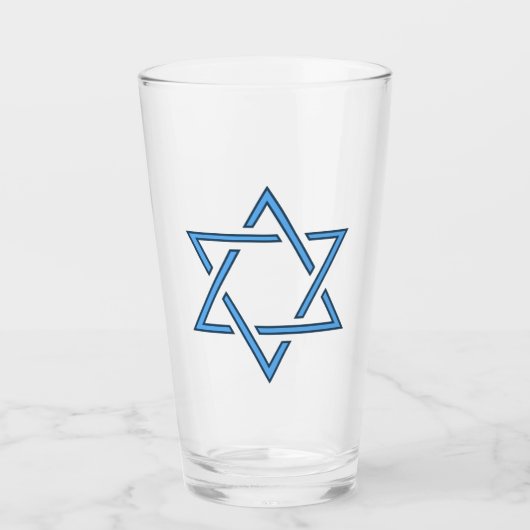 Jewish Star Design Drink Glass Glas (Vorderseite)