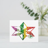 Jewish Star Ironwork Art Postkarte (Stehend Vorderseite)