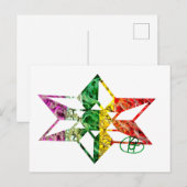 Jewish Star Ironwork Art Postkarte (Vorne/Hinten)