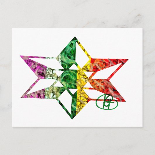 Jewish Star Ironwork Art Postkarte (Vorderseite)