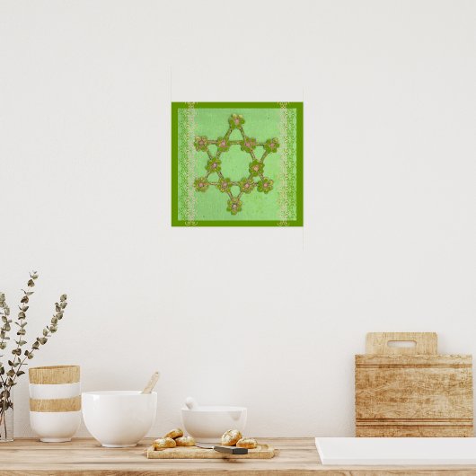 Jewish Star Judaika Fine Art Poster (Küche)