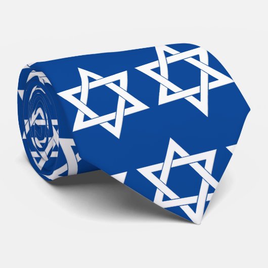 Jewish Star Neck Tie Krawatte (Gerollt)