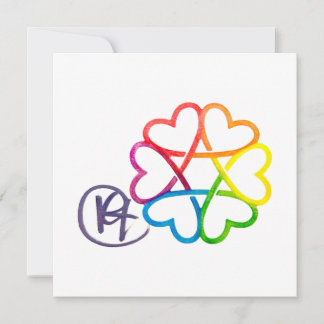 Jewish Star of Hearts Art Einladung