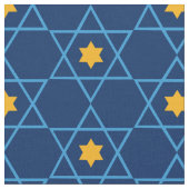 Jewish Star von David Pattern Blue Stoff (Nahaufnahme)