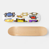 JEWISH STARS PRO DECK - JUDAIC GIFTS - HANUKKAH SKATEBOARD (Horizontal)