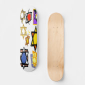 JEWISH STARS PRO DECK - JUDAIC GIFTS - HANUKKAH SKATEBOARD (Vorderseite)