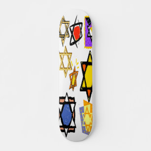 JEWISH STARS PRO DECK - JUDAIC GIFTS - HANUKKAH SKATEBOARD
