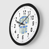 Jewish Time Reversed Numbers Wall Clock Große Wanduhr (Winkel)