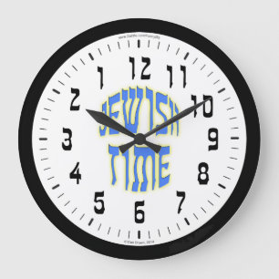 Jewish Time Reversed Numbers Wall Clock Große Wanduhr