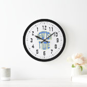 Jewish Time Reversed Numbers Wall Clock Große Wanduhr (Zuhause)