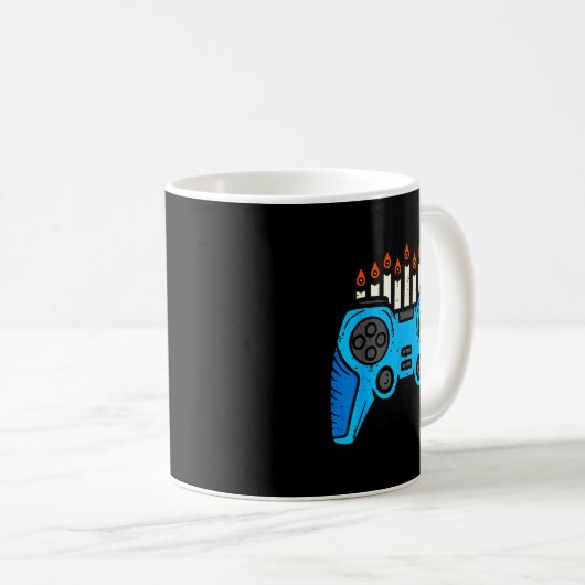 Jewish Video Game Gamer Hanukkah Chanukah Men Boy Kaffeetasse (VorderseiteRechts)