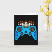 Jewish Video Game Gamer Hanukkah Chanukah Men Boy Karte (Gelbe Blume)