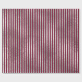 Jewlery Stripes Maroon Burgundy Silver Vip Geschenkpapier (Flach)