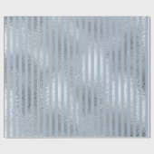 Jewlery Stripes Pastel Blue Silver Lines Vip Geschenkpapier (Flach)